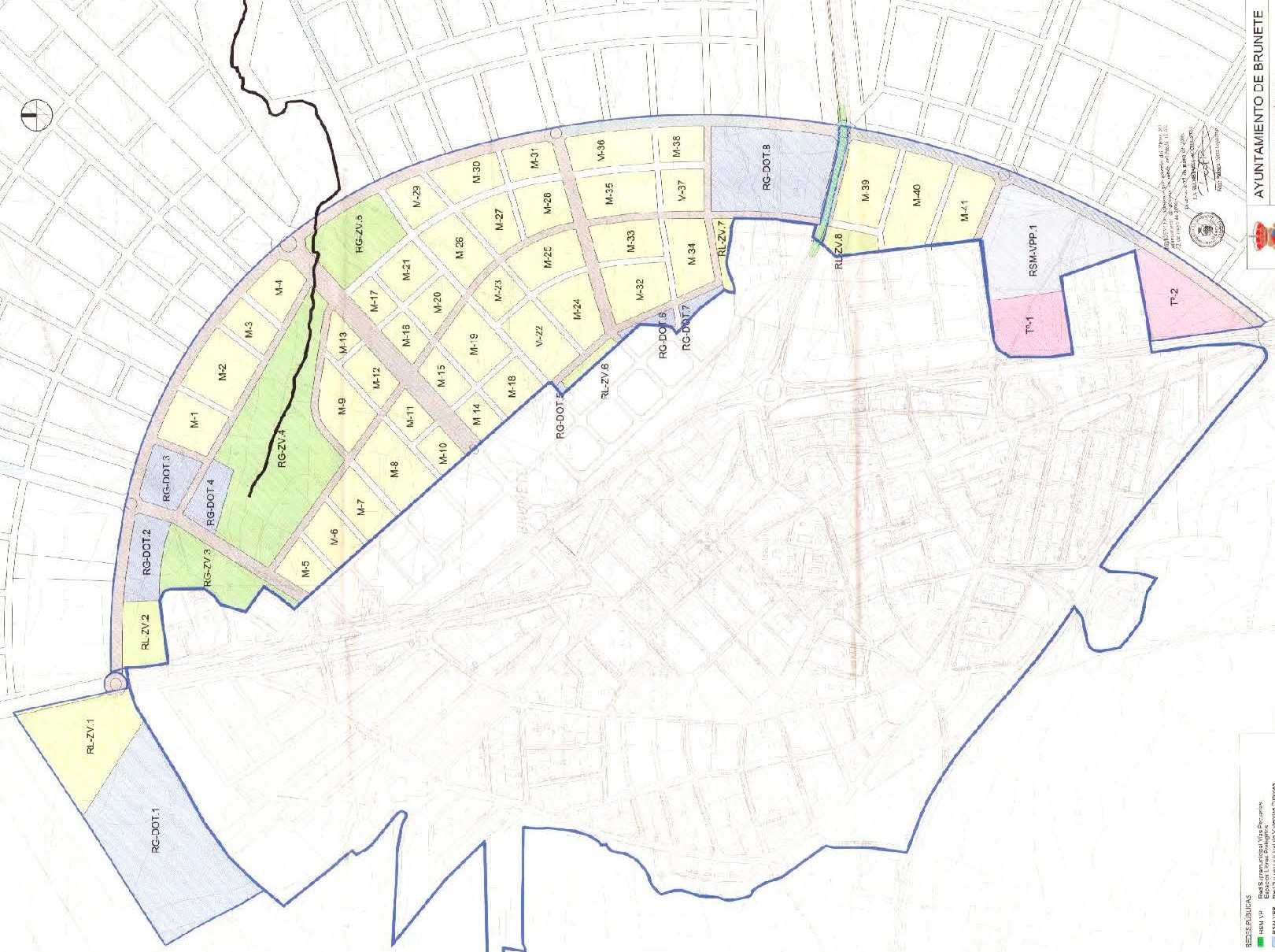 Imagen plano urbanístico del sector