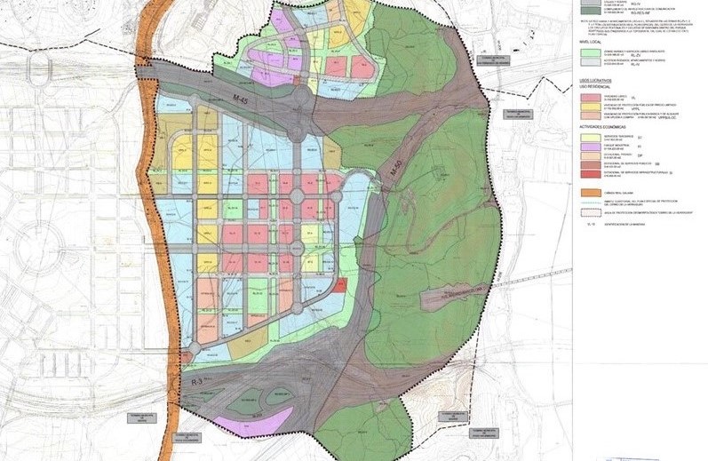 Imagen plano urbanístico del sector